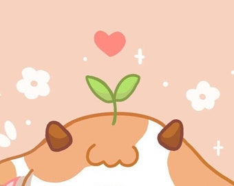 Phone wallpaper | Digital download | iPhone wallpaper, cow, Android wallpaper, kawaii