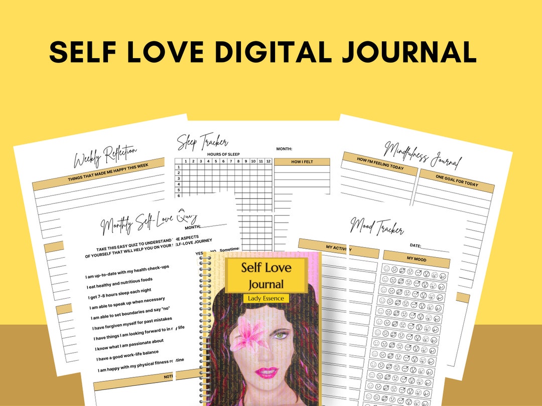 Self Love Journal Digital Planner Empowering 'lady Essence' Cover ...