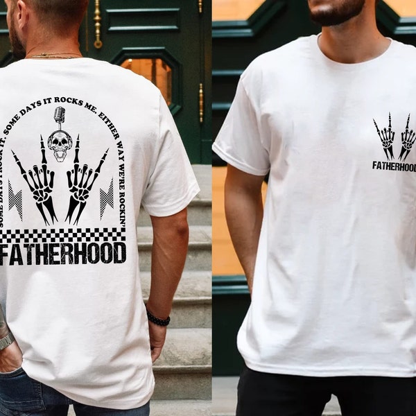 Fatherhood Some Day I Rock It T-shirt, Retro Fatherhood Shirt, Father's Day Gift, Daddy Shirt, Funny Fatherhood Rock Skeleton T-shirt