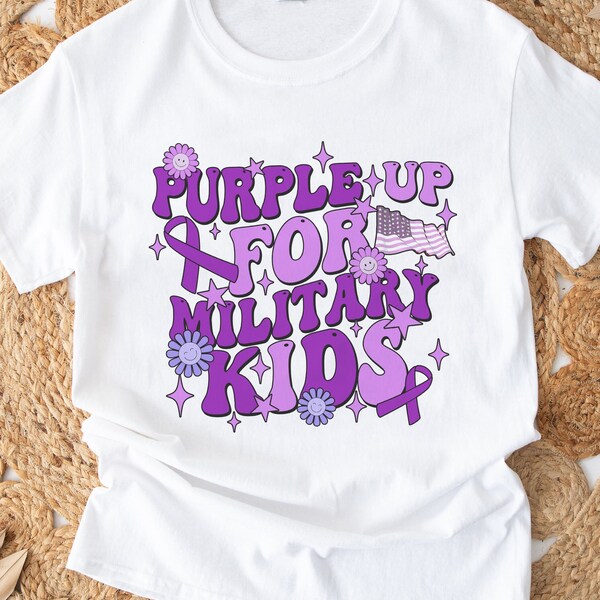 Purple Up For Military Kids Shirt, Month Of Military Child Shirts, Military Kids Awareness Shirts, Military Children Support Shirts