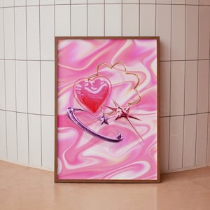 Y2K Wall Decor, Y2K Pink Chrome Print, Retro 2000s Y2K Poster, Retro Digital Download Print, Y2K Poster, Retro Poster, Y2K Aesthetic Decor