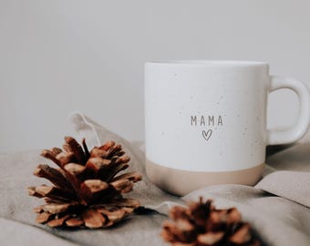 Mother's Day Gift for Mom – Personalized Ceramic Mug with Engraved Name, Birthday Gift for Mom or Mother-in-Law, Stoneware-Style 12 oz