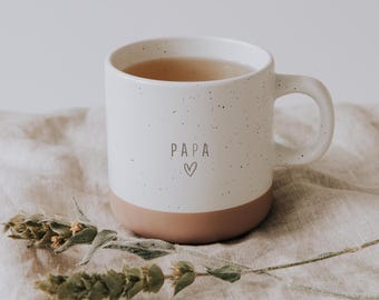 Caneca de cerâmica personalizada para aniversário do papai, com gravação em design de grés – presente ideal para o Dia dos Pais ou Natal, 360 ml