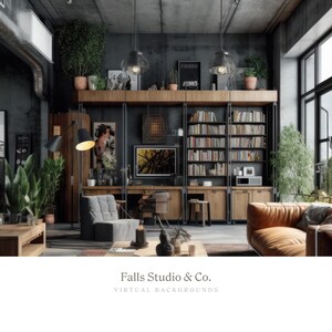Industrial Virtual Meeting Background - Zoom, Teams, Skype, Google Meet - Home Office Background for Online Meetings