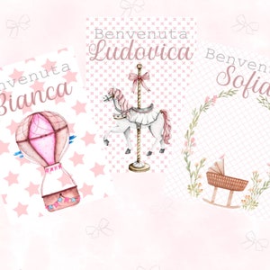 Card orsetto, fiocchi, cavalluccio - STAMPA - primi mesi del bambino - card compi mese - mese per mese, idea regalo neonato, nascita