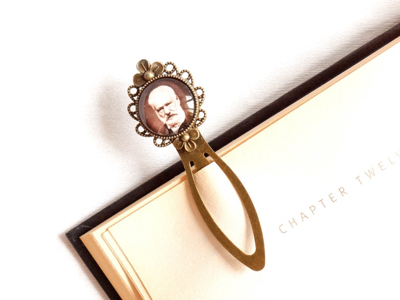 Marque page avec portrait de Victor Hugo, clip livre cabochon en verre avec célèbre auteur français, cadeau pour lecteurs, cadeau littérature image 4