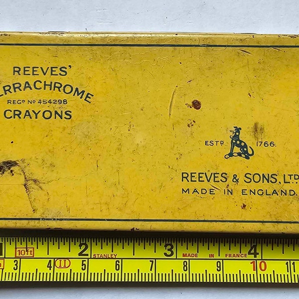 Vintage Reeves and sons terrachrome crayons in original tin