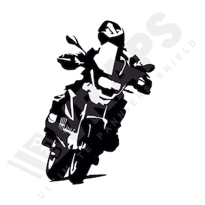 Naklejka motocyklista BMW GS na auto