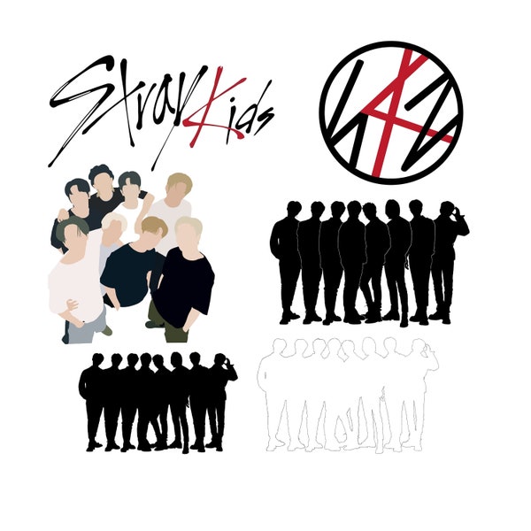 STRAY KIDS | Digital download | logo, silhouette, with border | High quality | PNG | Printable