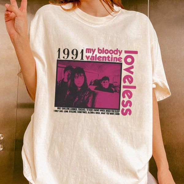 Vintage My Bloody Valentine Loveless Comfort Colors® Shirt, Perfect Fanart Apparel for the Retro Music Lover Shirt, Alternative Music Tee