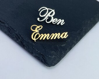 Broche personalizado, broche de mujer, broche de cumpleaños, broche con nombre, regalo de cumpleaños, regalo de dama de honor, regalo de boda