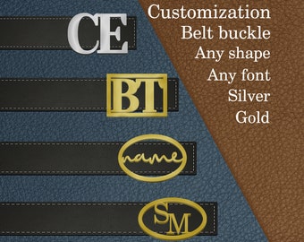 Double Initial Belt Buckle, Letter Belt Buckle, Personalised Belt Buckle, Alphabet Belt Buckle, Unisex Name Belt Buckle, Mens Accessories