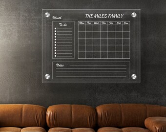 Acrylic Personalized Schedule/Dry Wipe Monthly Calendar/Customized Acrylic Calendar/Home Decoration/Home Command Center