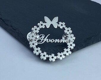 Broche couronne personnalisée personnalisée/Broche couronne personnalisée cadeau/Cadeau pour amoureux/Cadeau de festival