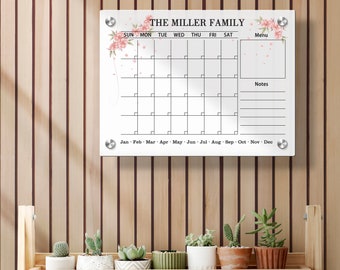 Acrylic Personalized Flower Calendar/Customized Mom's Calendar Weekly Billboard/Flower Campus Calendar Weekly Billboard