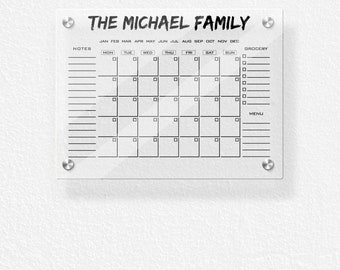 Personalized annual acrylic calendar/Dry wipe calendar board/Customized wall calendar/Chronicle calendar/Home calendar