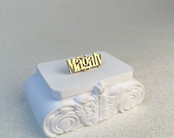 Personalized Handcrafted Name Pins - Customizable Name Jewelry