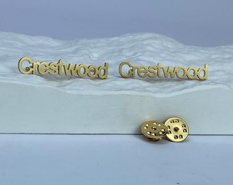 Custom Name Brooch, Personalized Nameplate Brooch, Monogram Dress Brooch, Name Lapel Pin,Stylish Jacket Badge for All,Christmas Gifts