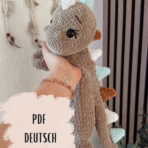 PDF crochet pattern for the large dino "Milan" / PDF / German