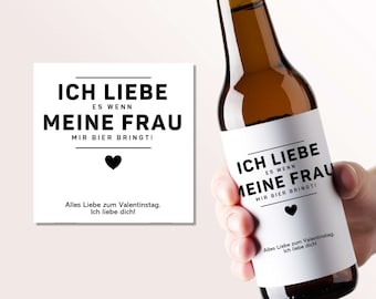 Bier Geschenk Valentinstag Liebe | Personalisiertes Bieretikett I Valentinstaggeschenk | Freund Mann Männer ihn Frau sie valentines gift