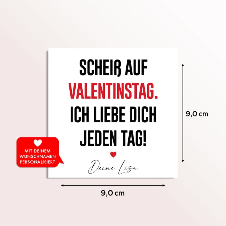 Bier Geschenk Scheiss auf Valentinstag Personalisiertes Bieretikett I Valentinstaggeschenk Freund Mann Männer ihn Freundin Frau sie Bild 2