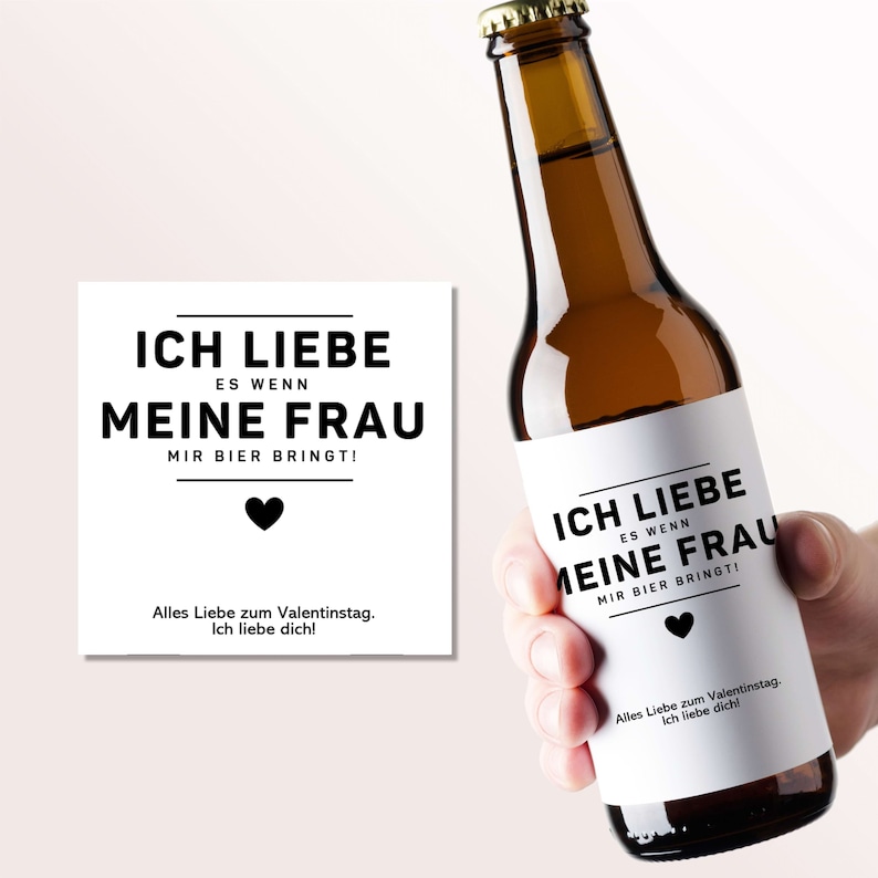 Bier Geschenk Valentinstag Liebe Personalisiertes Bieretikett I Valentinstaggeschenk Freund Mann Männer ihn Frau sie valentines gift Bild 1