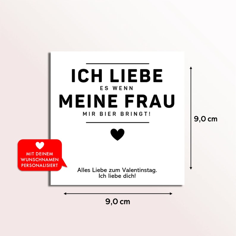 Bier Geschenk Valentinstag Liebe Personalisiertes Bieretikett I Valentinstaggeschenk Freund Mann Männer ihn Frau sie valentines gift Bild 2