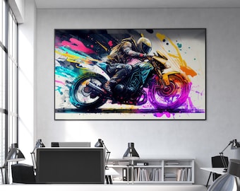 Street Racing Graffiti - Digital Download of Abstract Motorcycle Racing Art