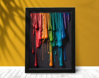 Rainbow Meltdown: Färgglada kritor i harmoni
