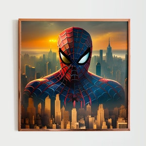 Web-Slinging Protector of the City - Digital Art Print