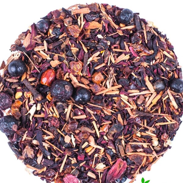 Aphrodisiac - Herbal Tea 50g / 1.76 Oz - Hibiscus, Rose Peel, Catuaba, Currant, Cinnamon, Clove, Ginger, Perfect Gift