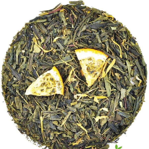 Dolce Vita - Green Tea / Fruit Tea 50g / 1.76 Oz - Sencha, Candied Pineapple, Banana, Freeze Dried Orange, Calendula, Perfect Gift