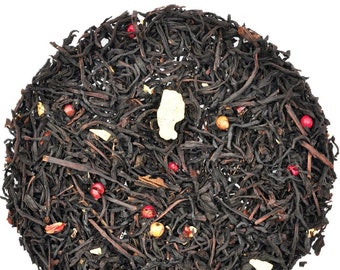 Spicy Chocolate - Black Tea 50g / 1.76 Oz - Ceylon BOP1 Black Tea, White Chocolate, Pepper, Chili Pepper, Perfect Gift