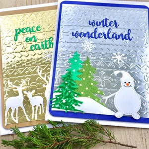 Christmas Card Set, Winter Scene Cards, Holiday Card Set, Handmade Greeting Cards, Christmas Greeting Cards, Christmas Card, Christmas