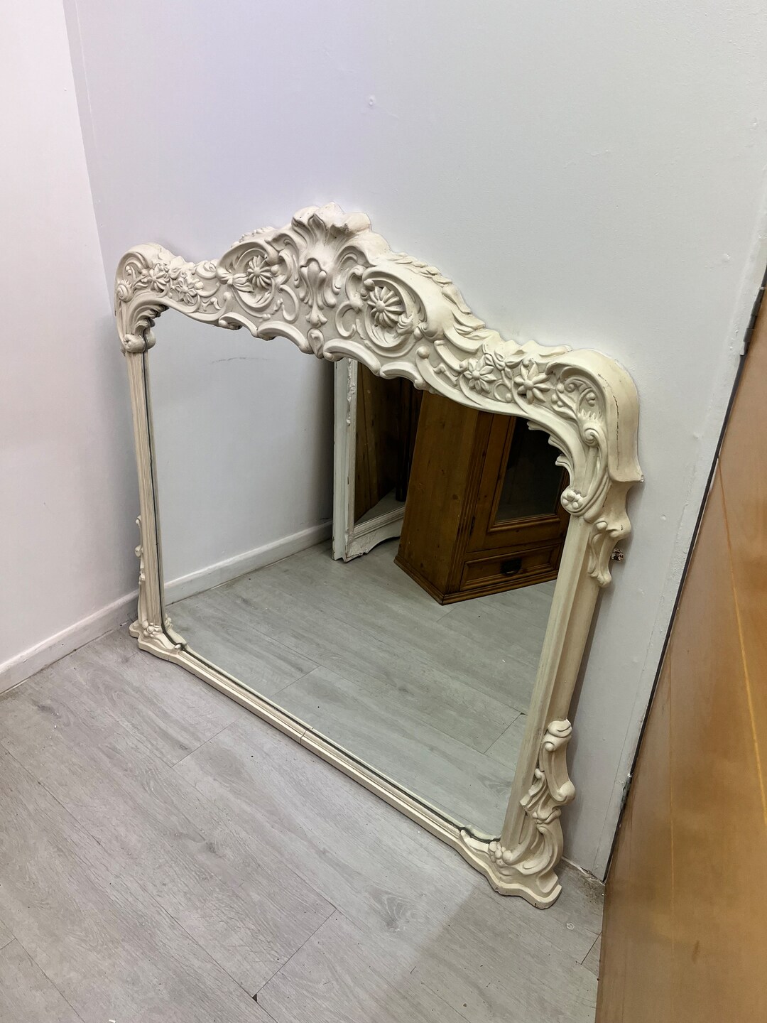 Detailed Antique French Style Overmantle Mirror Etsy UK