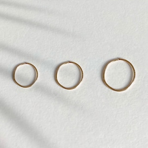 Single Simple Gold Ohrring Helix Creole * handgefertigt aus 14k Gold filled / goldgefüllt