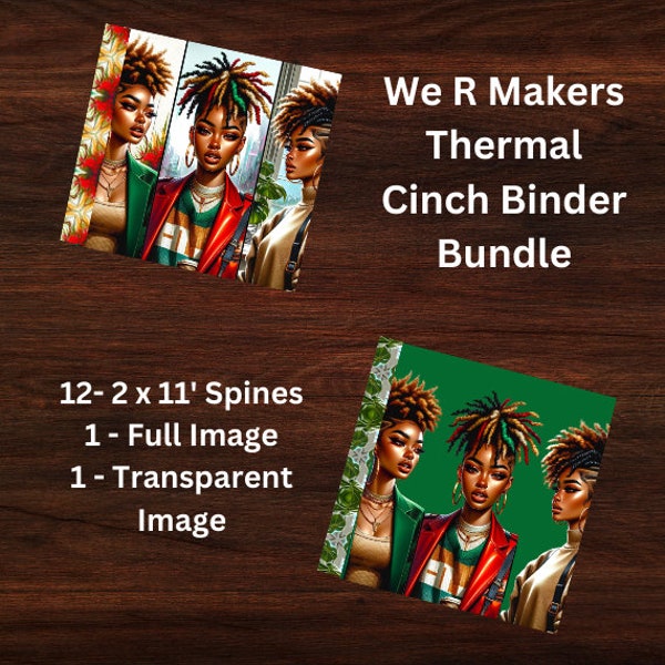 We R Makers Thermal Cinch Binder Bundle - 12x2"x11" Spines + Images for DIY Notebooks