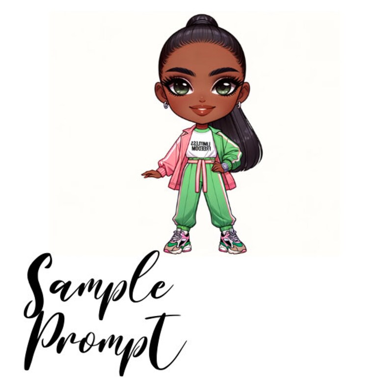 Chibi Designer Dolls Image Prompt Guide for DALLE3 & Etsy Canada