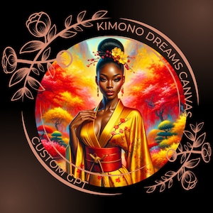 Benutzerdefinierte DALL E GPT, Push Button Art Generation, Kimono Dreams, Generative AI Art