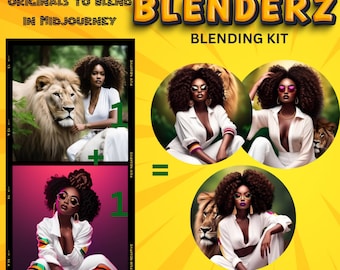 Midjourney Blend Command | AI Art | 2 Original Ai Art Images to use for Blending in Midjourney | Alternative to Ai Prompts | Black Girl Art