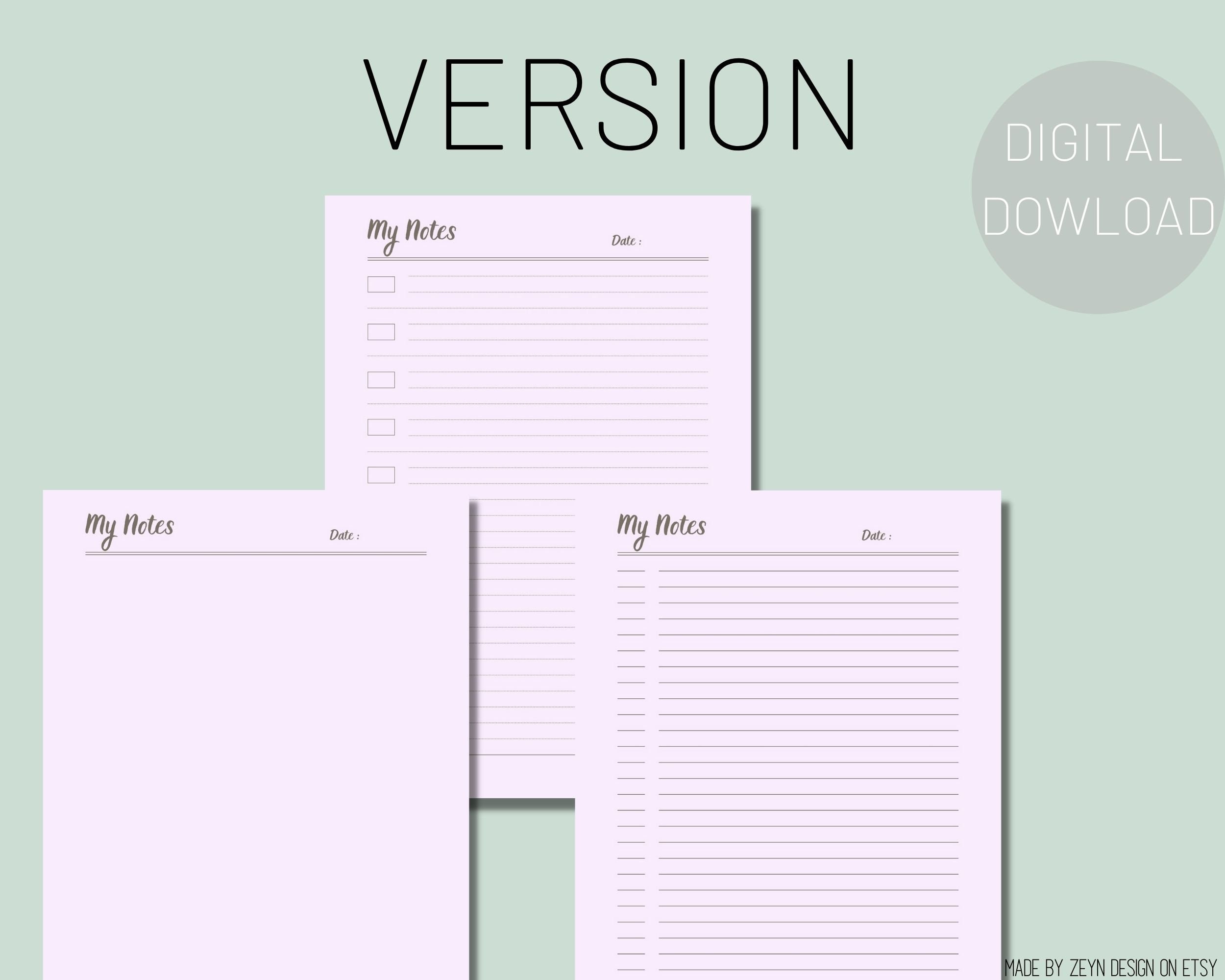 Printable Lined Page Lined Sheets Printable Notes Printable Writing ...