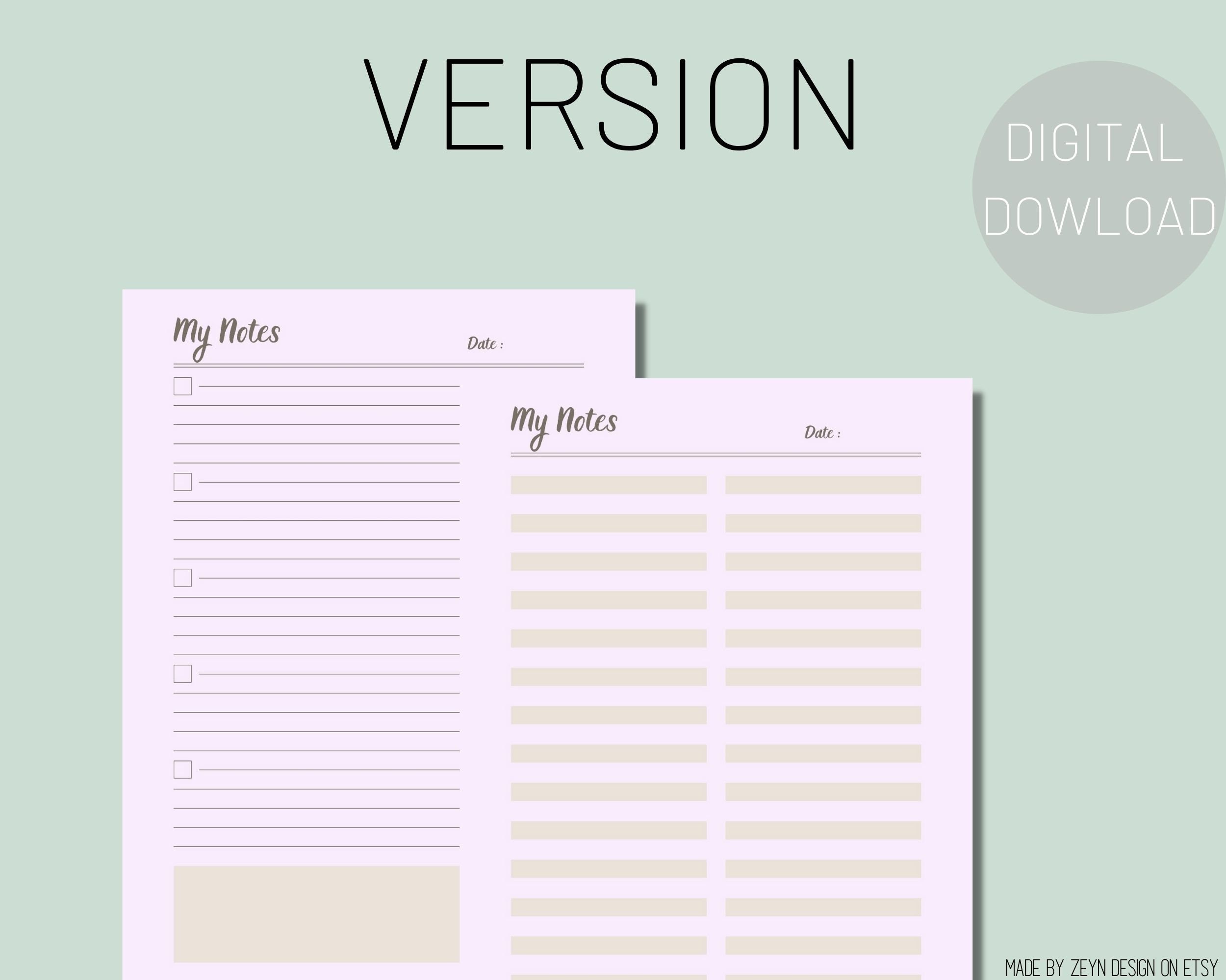 Printable Lined Page Lined Sheets Printable Notes Printable Writing ...