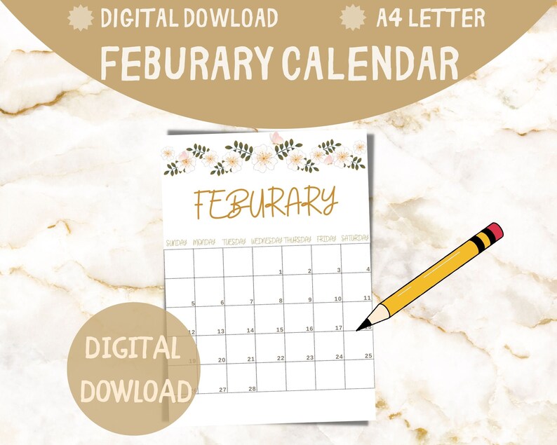 Printable Calendar 2023 Monthly Planner 2023 A4 Letter, Minimalist ...
