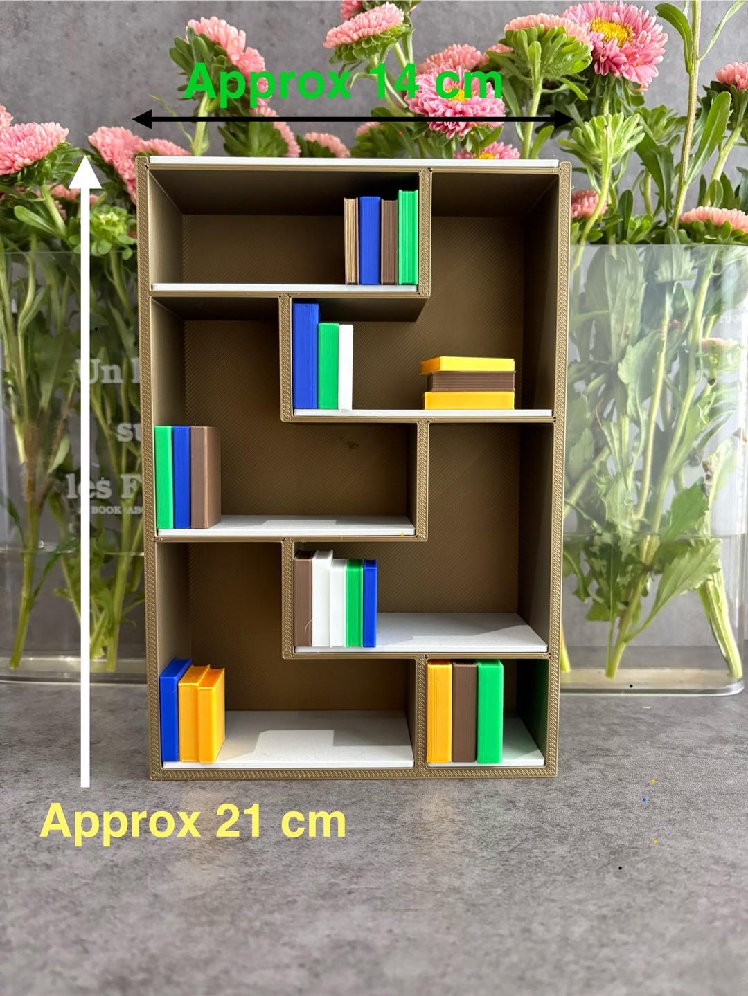 Mini Bookshelf Modern Design - Comes With 10 Mini Books- Booknook ...