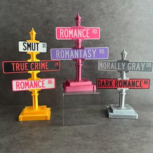 Bookish Street Signs - Bookshelf street signs Library street signs -  Bookish Decor