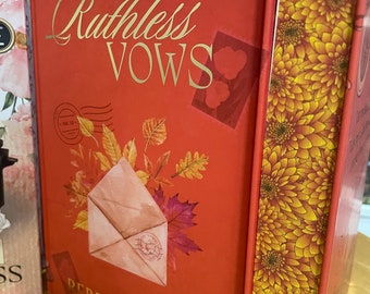 RUTHLESS VOWS By Rebecca Ross - Custom Rebind/Recovered with custom Edge Print