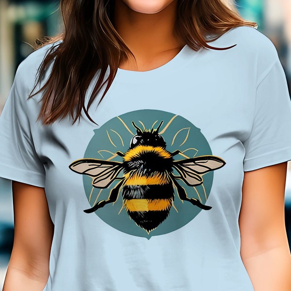 Unisex T-Shirt Retro Hummel | vintage Biene old school Natur Imker Umwelt Bienenschutz Naturschutz Bienen retten Geschenk | 329APT2
