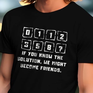 Unisex T-Shirt Fibonacci-Folge | Nerd Geek Uni Mathematik Wissenschaft Denker Genie Intelligenz Arbeit Rätsel Freunde Geschenk | 366APT2