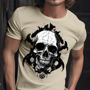 Herren T-Shirt - Totenkopf Schädel Skull - gruselige Geschenke für Männer  Shirts