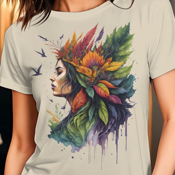 Unisex T-Shirt Mother Nature | Mutter Natur Kraft Schöpfung Karma Wald Leben Pflanzen Bäume Umwelt Naturschutz Klima Geschenk | 278APT2